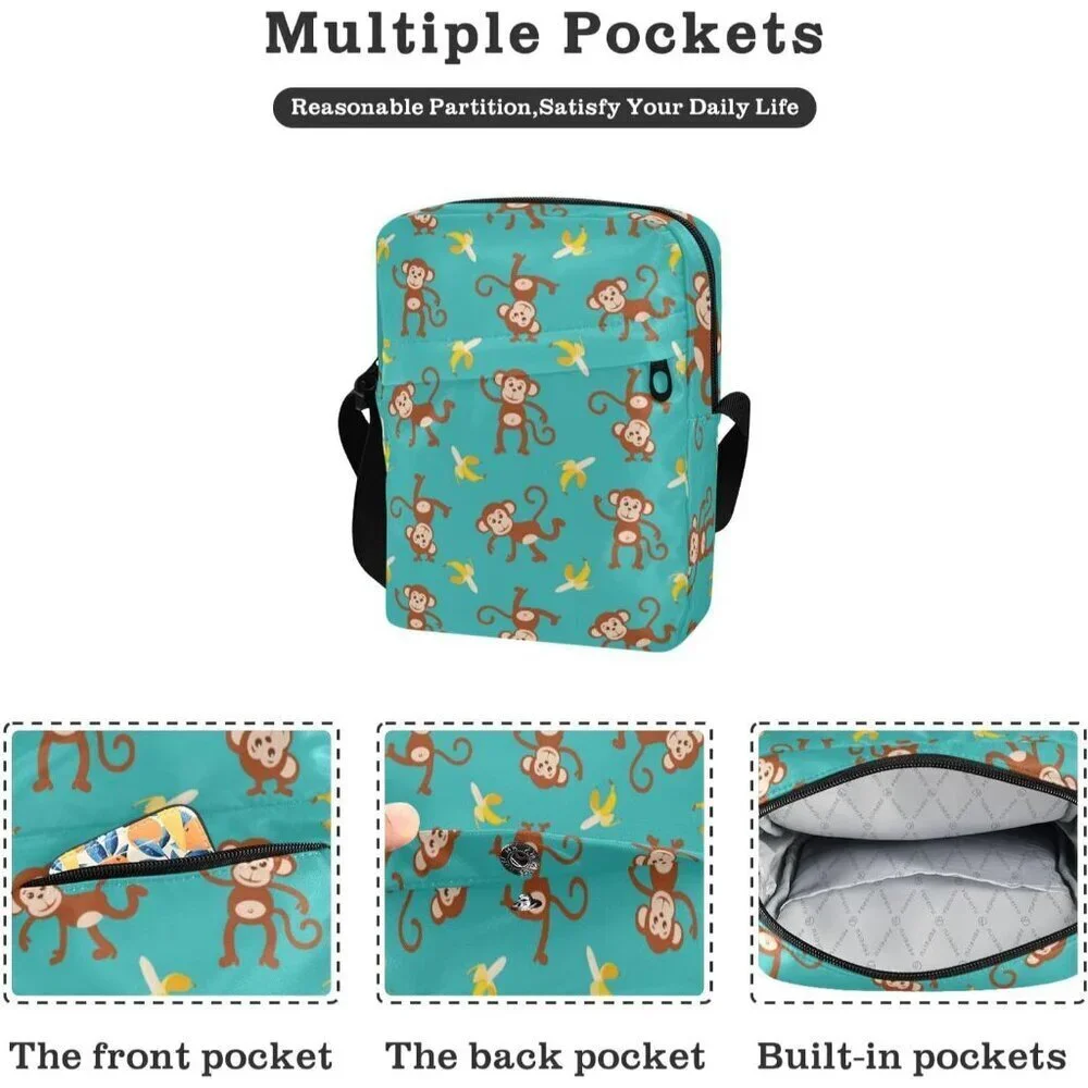 Small Polyester Crossbody Bag Women Men Compact Travel Daily Use